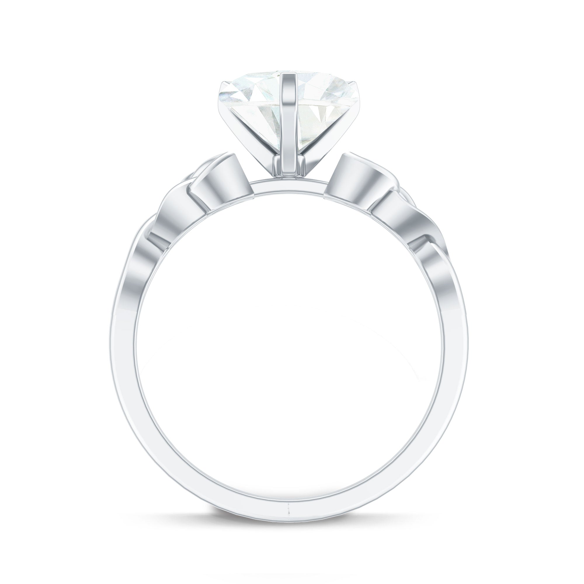 2 CT Heart Shaped Moissanite Celtic Knot Engagement Ring D-VS1 - Rosec Jewels