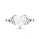 2 CT Heart Shaped Moissanite Celtic Knot Engagement Ring D-VS1 - Rosec Jewels