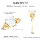 2 CT Heart Shaped Moissanite Celtic Knot Engagement Ring D-VS1 - Rosec Jewels