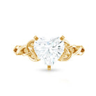 2 CT Heart Shaped Moissanite Celtic Knot Engagement Ring D-VS1 - Rosec Jewels