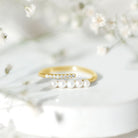 Rosec Jewels-Cultured Freshwater Pearl Diamond Wrap Ring for Women