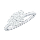 Natural Diamond Double Heart Ring for Promise Natural - ( HI-SI ) - Rosec Jewels