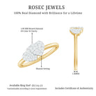 Natural Diamond Double Heart Ring for Promise Natural - ( HI-SI ) - Rosec Jewels
