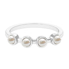 Rosec Jewels-Cultured Freshwater Pearl Promise Ring for Women