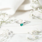Rosec Jewels-Cultured Freshwater Pearl and Emerald Toi Et Moi Promise Ring
