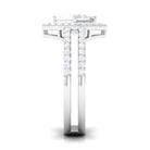 2.50 CT Princess Cut Zircon Double Engagement Band Ring AAAA - Rosec Jewels