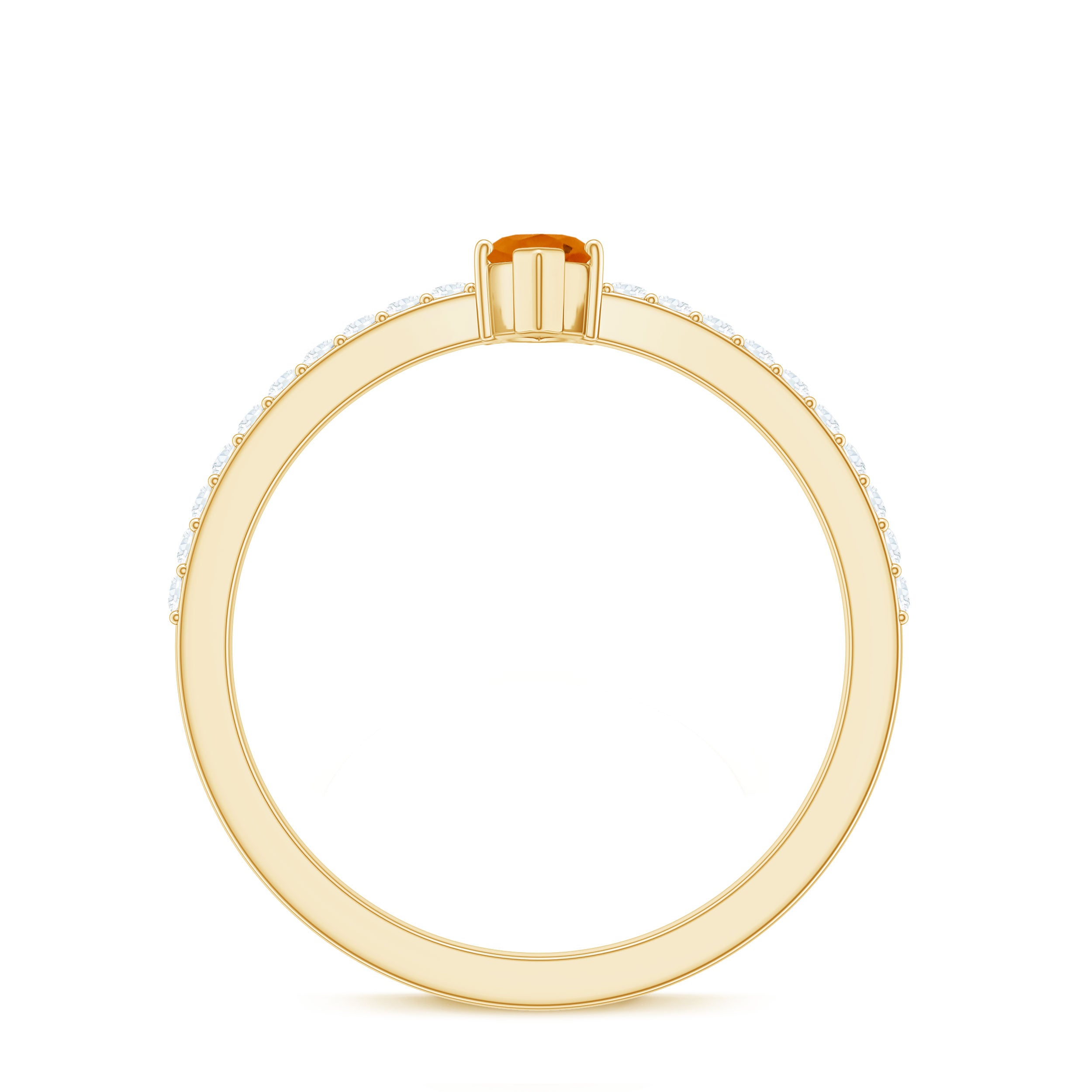 1/2 Ct Fire Opal Marquise Engagement Ring with Diamond AAA - Rosec Jewels