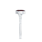 Natural Marquise Garnet Promise Ring with Diamond Bypass Shank AAA - Rosec Jewels