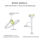 Rosec Jewels-Real 0.7 Carat Peridot Marquise Promise Ring with Diamond Bypass Shank