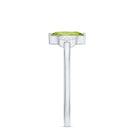 Rosec Jewels-Natural 0.7 Carat Marquise Peridot Promise Ring with Diamond
