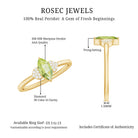 Rosec Jewels-Natural 0.7 Carat Marquise Peridot Promise Ring with Diamond