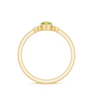 Rosec Jewels-Natural 0.7 Carat Marquise Peridot Promise Ring with Diamond