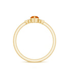 Rosec Jewels-Marquise Solitaire Fire Opal Engagement Ring with Diamond