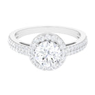 2.25 CT Round Cubic Zirconia Halo Engagement Ring AAAA - Rosec Jewels
