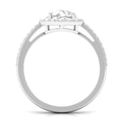 2.25 CT Round Cubic Zirconia Halo Engagement Ring AAAA - Rosec Jewels