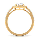 2.25 CT Round Cubic Zirconia Halo Engagement Ring AAAA - Rosec Jewels
