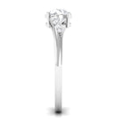 1 Carat Certified Solitaire Cubic Zirconia Bypass Engagement Ring AAAA - Rosec Jewels