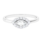1 CT Marquise Cut Zircon East West Engagement Ring AAAA - Rosec Jewels