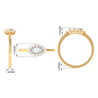 1 CT Marquise Cut Zircon East West Engagement Ring AAAA - Rosec Jewels