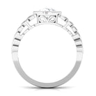 1.3 Carat Bezel Set Cubic Zirconia Leaf Engagement Ring AAAA - Rosec Jewels