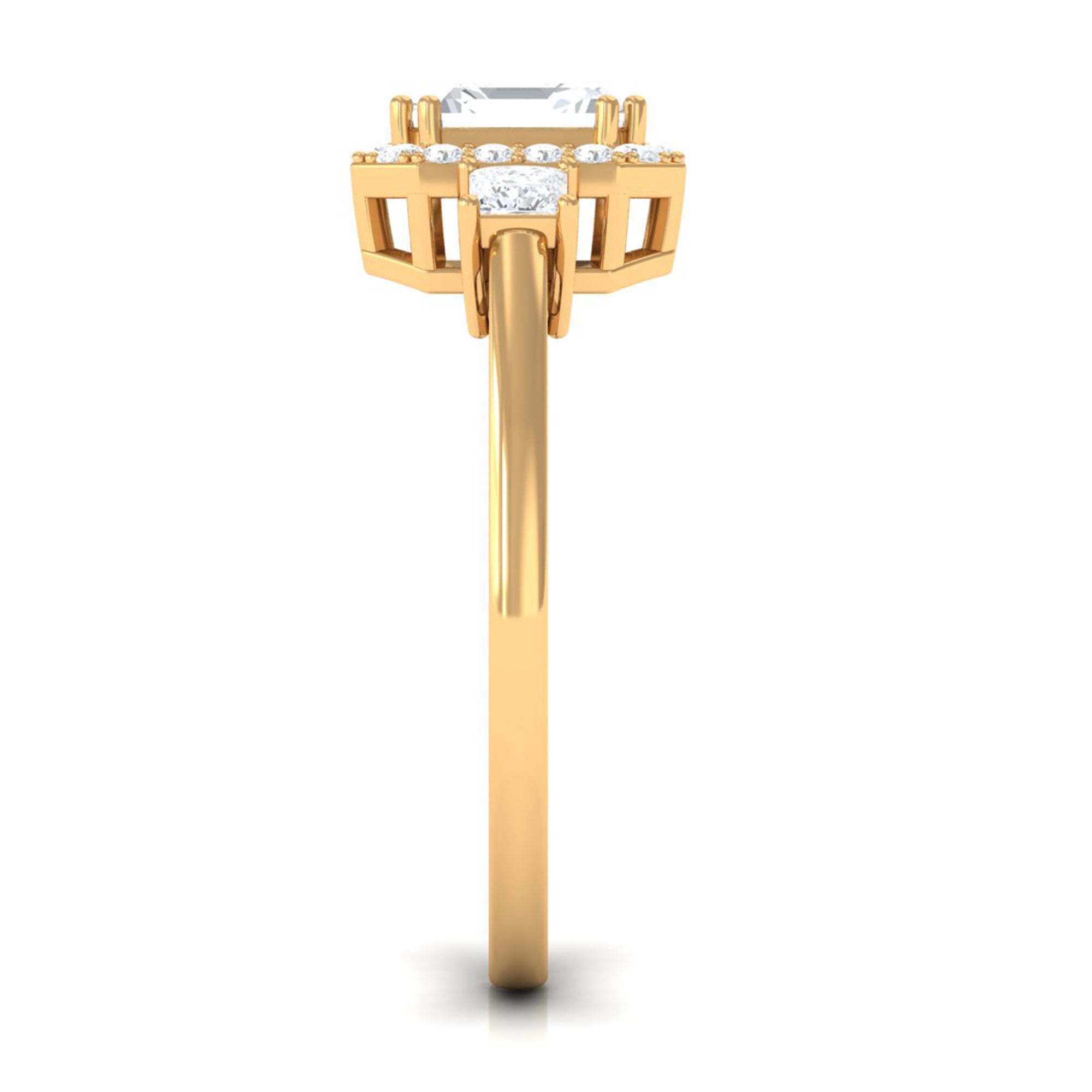 Rosec Jewels-Asscher Cut Zircon Statement Engagement Ring