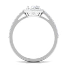 2.75 CT Simple Zircon Oval Engagement Ring with Halo AAAA - Rosec Jewels