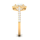 2.75 CT Simple Zircon Oval Engagement Ring with Halo AAAA - Rosec Jewels