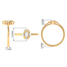 Rosec Jewels-Marquise Cut Cubic Zirconia Engagement Ring with Textured Detail