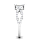 2.50 CT Octagon Cut Solitaire Zircon Crossover Engagement Ring AAAA - Rosec Jewels