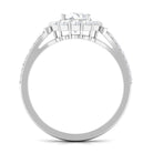 1.9 Carat Round Cubic Zirconia Halo Engagement Ring AAAA - Rosec Jewels