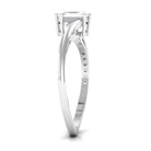 Rosec Jewels-1.75 CT Asscher Cut Solitaire Zircon Bypass Engagement Ring