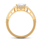 5 CT Split Shank Octagon Cut Zircon Statement Engagement Ring AAAA - Rosec Jewels
