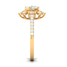 Round Cubic Zirconia Designer Engagement Ring AAAA - Rosec Jewels