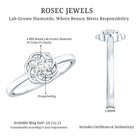 Rosec Jewels-Solitaire Lab Grown Diamond Flower Promise Ring with Certificate