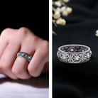 Floral Inspired Lab Grown Diamond Filigree Wedding Band Lab - ( EF-VS ) - Rosec Jewels