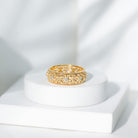 Floral Inspired Lab Grown Diamond Filigree Wedding Band Lab - ( EF-VS ) - Rosec Jewels