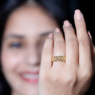 Floral Inspired Lab Grown Diamond Filigree Wedding Band Lab - ( EF-VS ) - Rosec Jewels