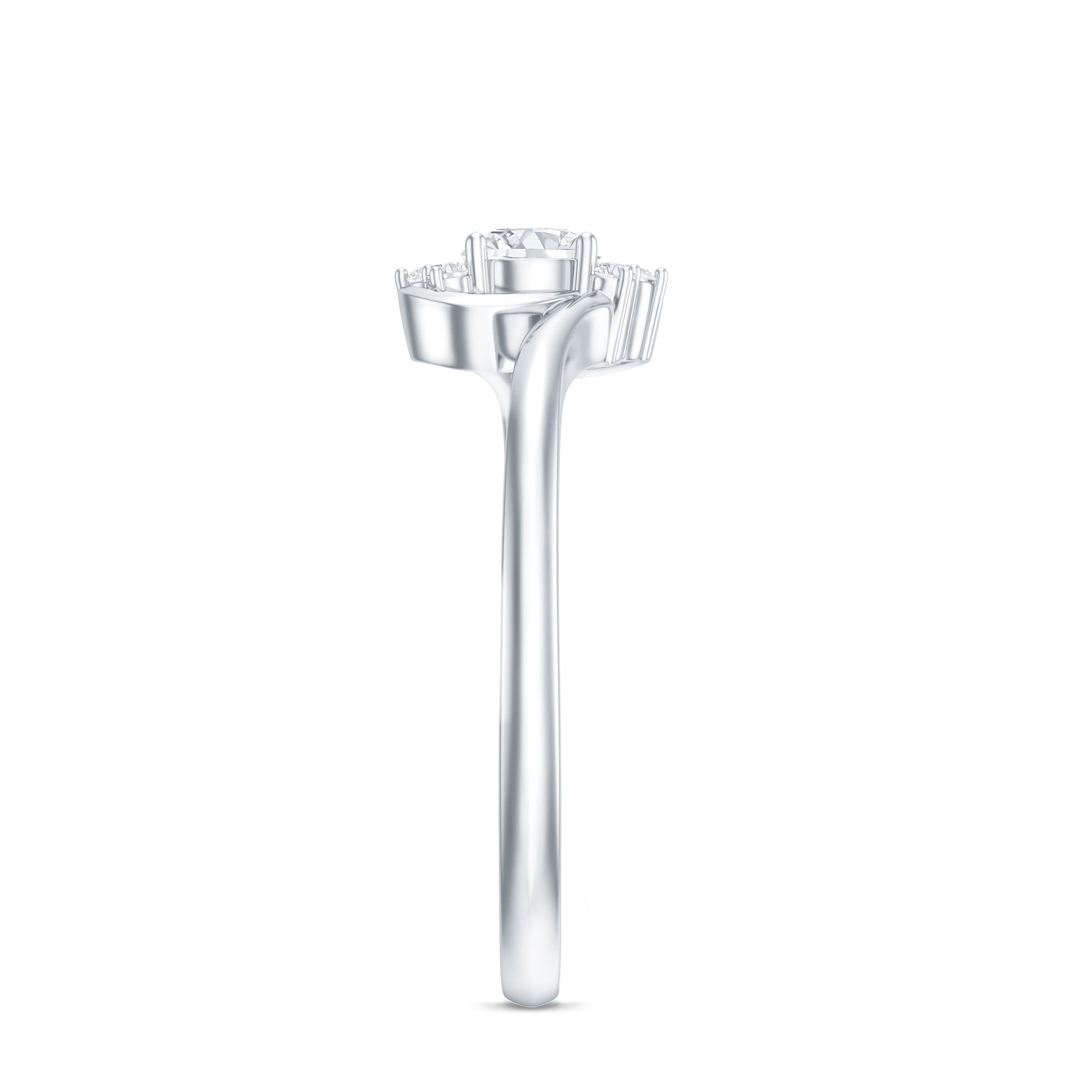 Brilliant Cut Certified Lab Grown Diamond Promise Ring For Her Lab - ( EF-VS ) - Rosec Jewels