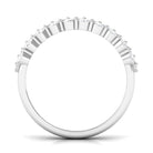 3 Row Lab Grown Diamond Wide Wedding Band with Certificate Lab - ( EF-VS ) - Rosec Jewels