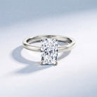 IGI Certified Solitaire Lab Grown Diamond Radiant Cut Engagement Ring 2 Carat Lab - ( E-VS1 ) - Rosec Jewels