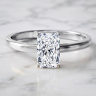 IGI Certified Solitaire Lab Grown Diamond Radiant Cut Engagement Ring 2 Carat Lab - ( E-VS1 ) - Rosec Jewels