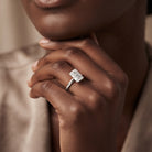 IGI Certified Solitaire Lab Grown Diamond Radiant Cut Engagement Ring 2 Carat Lab - ( E-VS1 ) - Rosec Jewels