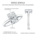 Solitaire 3 Carat Radiant Cut Lab Created Diamond Engagement Ring IGI Certified Lab - ( E-VS1 ) - Rosec Jewels