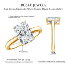 Rosec Jewels-Solitaire 3 Carat Radiant Cut Lab Created Diamond Engagement Ring IGI Certified