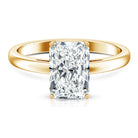 Rosec Jewels-Solitaire 3 Carat Radiant Cut Lab Created Diamond Engagement Ring IGI Certified