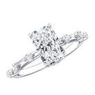 Rosec Jewels-IGI Certified 2 Carat Radiant Cut Lab Grown Diamond Engagement Ring with Spaced Accent