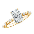 Rosec Jewels-IGI Certified 2 Carat Radiant Cut Lab Grown Diamond Engagement Ring with Spaced Accent