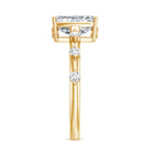 Rosec Jewels-IGI Certified 2 Carat Radiant Cut Lab Grown Diamond Engagement Ring with Spaced Accent