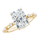 3 Carat Lab Grown Diamond Radiant Engagement Ring with IGI Certificate Lab - ( E-VS1 ) - Rosec Jewels