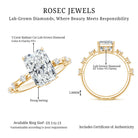 Rosec Jewels-3 Carat Lab Grown Diamond Radiant Engagement Ring with IGI Certificate